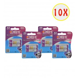 بسته 10 عددی باتری قلمی شارژی D.B.K مدل 2600mAh (2 تایی)
