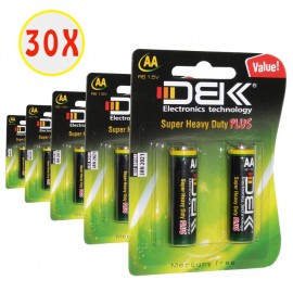 بسته 30 عددی باتری قلمی DBK مدل Super Heavy Duty Plus (کارتی 2 تایی)