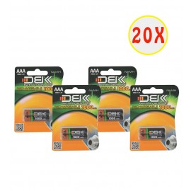 بسته 20 عددی باتری نیم قلمی شارژی D.B.K مدل 1000mAh (2 تایی)