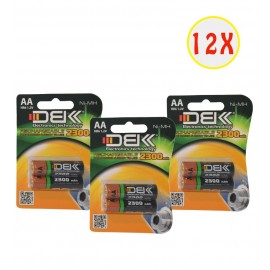 بسته 12 عددی باتری قلمی شارژی D.B.K مدل 2300mAh (2 تایی)