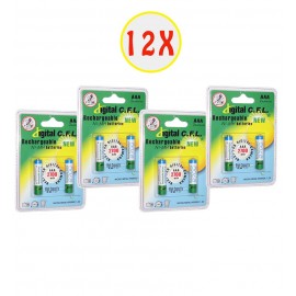 بسته 12 عددی باتری نیم قلمی شارژی C.F.L مدل 2700mAh (2 تایی)