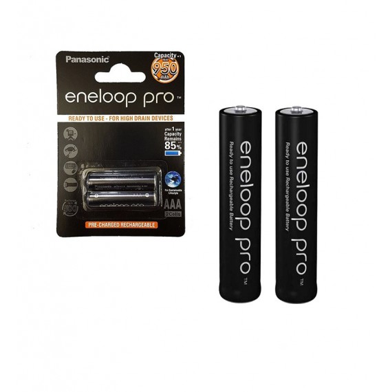 باتری نیم قلمی شارژی Panasonic مدل eneloop 950mAh (کارتی 2 تایی)