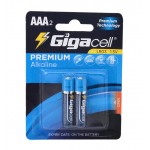 باتری نیم قلمی گیگاسل (Gigacell) مدل PREMIUM ALKALINE LR03 AAA2 (کارتی 2 تایی)