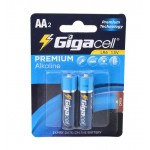 باتری قلمی گیگاسل (Gigacell) مدل PREMIUM ALKALINE LR6 AA2 (کارتی 2 تایی)