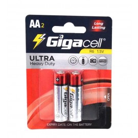 باتری قلمی گیگاسل (Gigacell) مدل Ultra Heavy Duty R6 AA2 (کارتی 2 تایی)