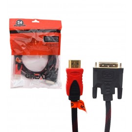 کابل تبدیل HDMI به DVI گریت (GREAT) طول 1.5 متر