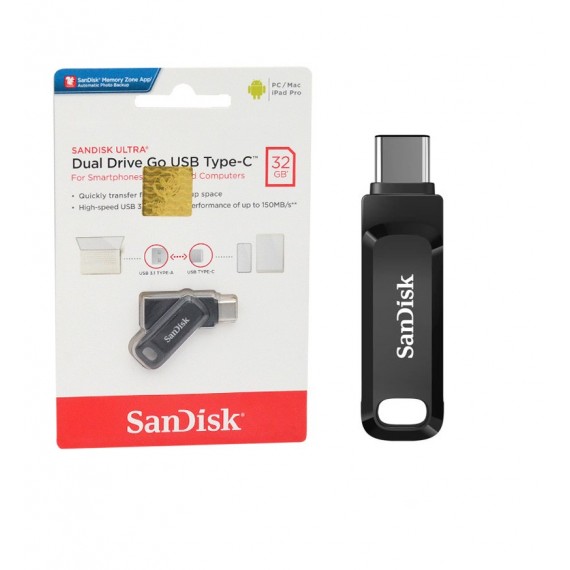 فلش SanDisk مدل 32GB Dual Drive USB3.1 TYPE-C