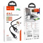 کابل شارژ چند کاره 4in1 هوکو (hoco) مدل U95