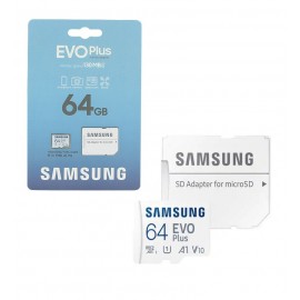 رم موبایل سامسونگ (SAMSUNG) مدل 64GB MicroSDXC UHS-I U1 A1 V10 Evo Plus خشاب دار
