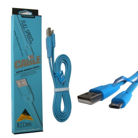 کابل Micro USB پک بلند FASHION آبی کد 315