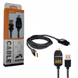 کابل Micro USB مولتی متر دار 1.2 متری مدل 3286