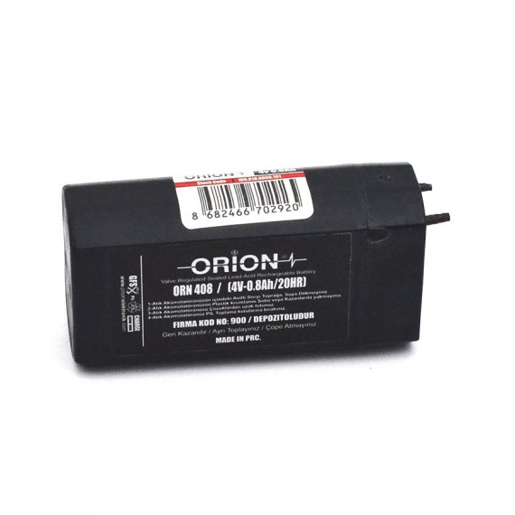 باتری سیلد لید-اسید 4 ولت 0.8 آمپر اوریون (ORION) مدل ORN 408