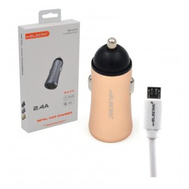 شارژر فندکی دو پورت + کابل میکرو بلبری (Blberri) مدل BLB-318