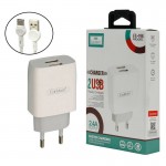 شارژر 2 پورت + کابل تایپ سی ارلدام (Earldom) مدل ES-196