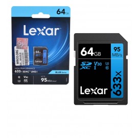 رم دوربین لکسار (LEXAR) مدل 64GB SDXC/UHS-I 633X 95MB/S