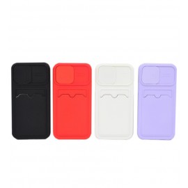 گارد سیلیکونی جاکارتی دار محافظ لنزکشویی مدل IPHONE 12 pro