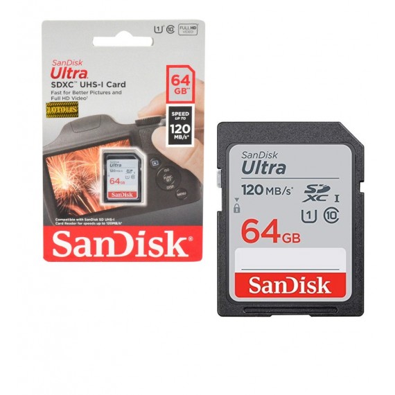 رم دوربین سن دیسک (SanDisk) مدل 64GB Ultra 120MB/S