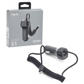 شارژر فندکی + کابل اندروید هویت (havit) مدل HV-UC2020
