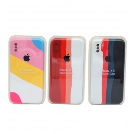 گارد سیلیکونی رنگین کمانی مناسب برای گوشی IPHONE XS