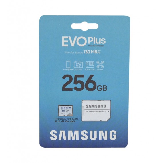 رم موبایل SAMSUNG 256GB MicroSDXC EVOPLUS 130MB/S خشاب دار