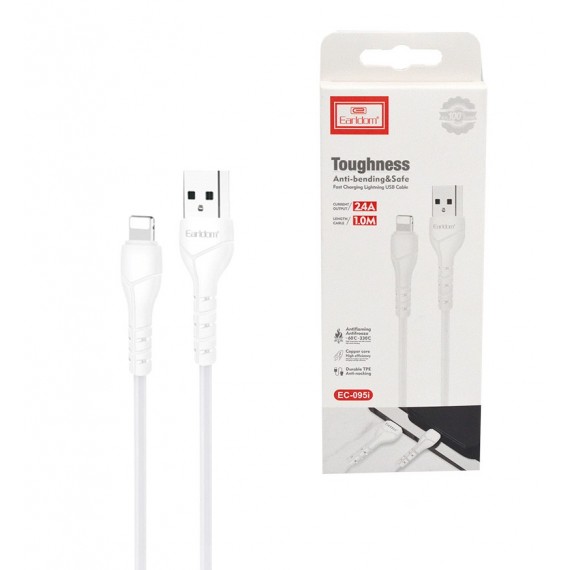 کابل آیفون (lightning) طول 1 متر ارلدام (Earldom) مدل EC-095i