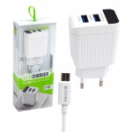 شارژر دیواری 2 پورت + کابل اندروید باوین (bavin) مدل PC-500Y-S