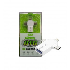 تبدیل OTG (USB3.0 To Lightning-Type c-Micro) باوین (BAVIN) مدل OTG-03