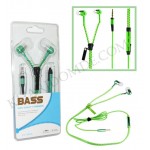 هندزفری زیپی BASS سری EV سبز