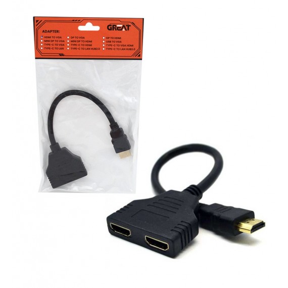 تبدیل 1 به 2 HDMI گریت (GREAT)