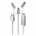 کابل MHL تبدیل HDMI به USB-C / microUSB / لایتنینگ ProOne مدل PCH70 طول 1.8متر