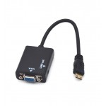 تبدیل Mini HDMI به VGA طول 0.2 متر + کابل صدا AUX