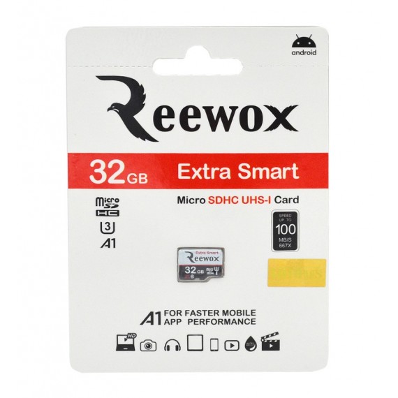 رم موبایل REEWOX مدل 32GB EXTRA SMART micro SD HC 667X U3 A1