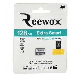 رم موبایل ریووکس (REEWOX) مدل 128GB EXTRA SMART micro SD XC U3 A2