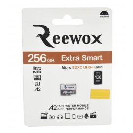 رم موبایل ریووکس (REEWOX) مدل 256GB EXTRA SMART micro SD XC U3 A2