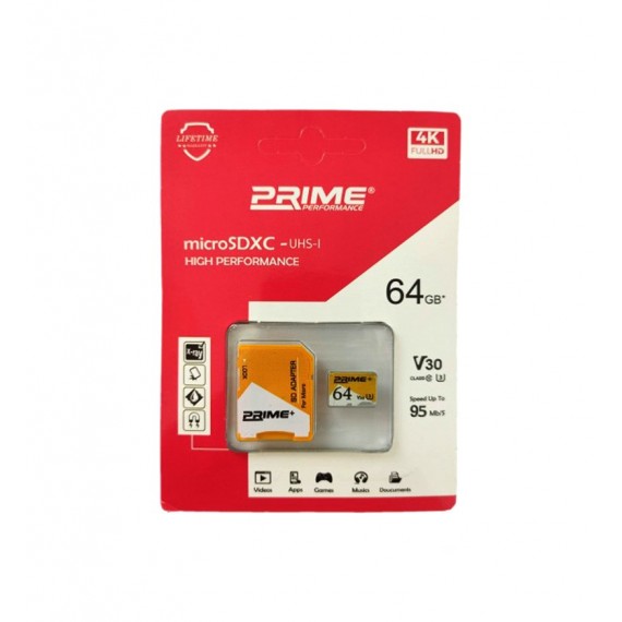 رم موبایل Prime 64GB MicroSDHC 95 MB/S خشاب دار