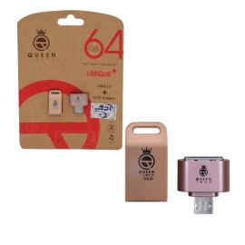 فلش کویین تک (Queen Tech) مدل 64GB UNIQUE + تبدیل OTG