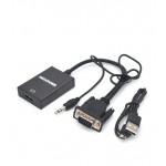 تبدیل HDMI به VGA مچر (MACHER) + کابل صدا AUX مدل MR-207 پاوردار
