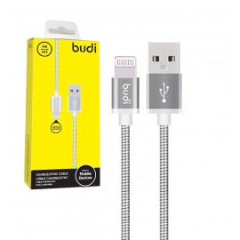 کابل آیفون اورجینال budi طول 1 متر مدل M8J172 نقره ای