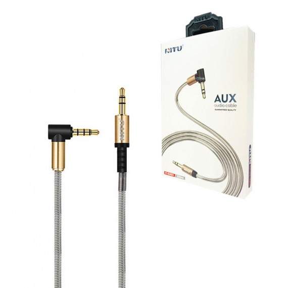 کابل 1 به 1 صدا (AUX) سری 90 درجه طول 1.2 متر نیتو (Nitu) مدل NT-AUX013
