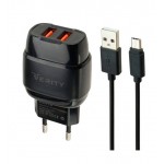 شارژر دیواری 2 پورت + کابل اندروید وریتی (VERITY) مدل AP 2123