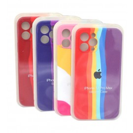گارد سیلیکونی رنگین کمانی مناسب برای گوشی IPHONE 12PROMAX