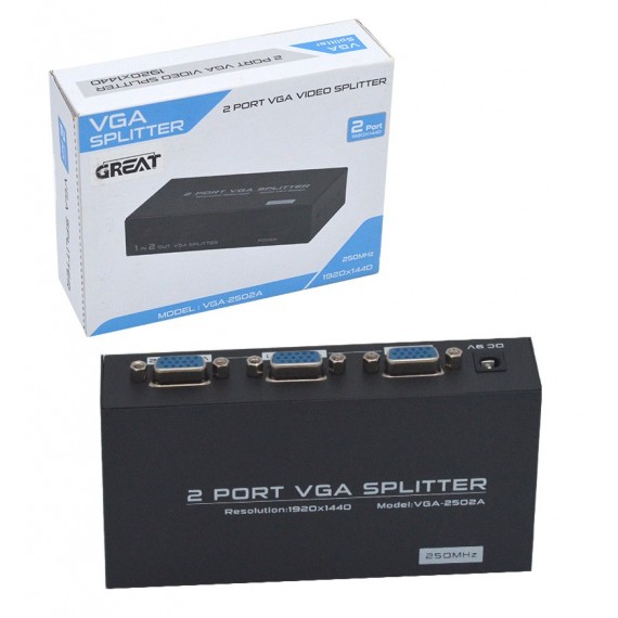 اسپلیتر 2 پورت VGA گریت (GREAT) مدل VGA-2502A