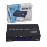 USB سوئیچ دستی 4 پورت گریت (GREAT) مدل 1A4B