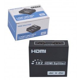 اسپلیتر 2 پورت HDMI گریت (GREAT) مدل SM4K102