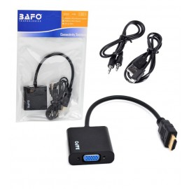 کابل تبدیل HDMI به VGA + کابل AUX و Adaptor مخصوص PS4 بافو (BAFO)