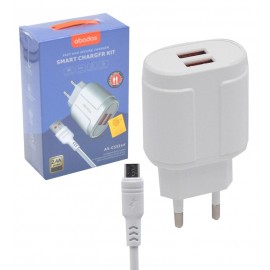 شارژر 2 پورت + کابل تایپ سی ابودوس (ABODOS) مدل AS-CS33KIT