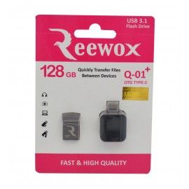 فلش و تبدیل (OTG TYPE-C) REEWOX مدل 128GB Q-01+ USB3.1