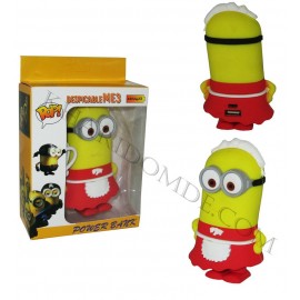 پاوربانک عروسکی 4000mAh طرح minionها کد 1 قرمز-زرد