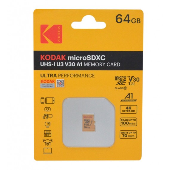 رم موبایل KODAK مدل 64GB MicroSD U3 100MB/S