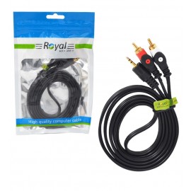 کابل 1 به 2 صدا 1.5 متری رویال (Royal)